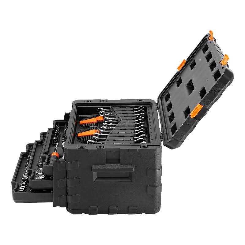 VEVOR Mechanics Tool Set, 450 Pcs SAE and Metric Socket Set G6409