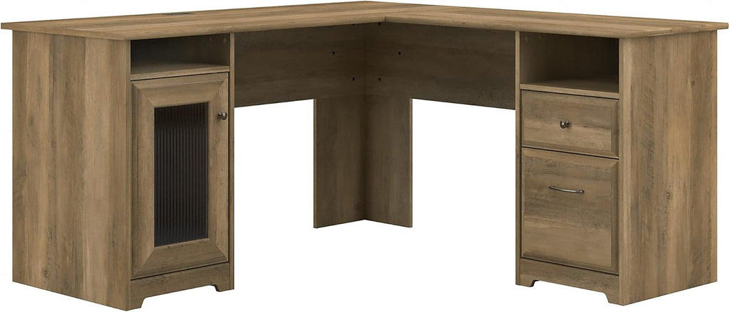 Bush Furniture Cabot L Shape Desk, 60W, Modern Walnut B351