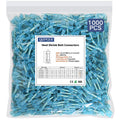 1000 Pcs Blue Heat Shrink Butt Connectors, 16-14 AWG Waterproof Electrical Crimp Wire Splice for Marine, Cable, Wiring