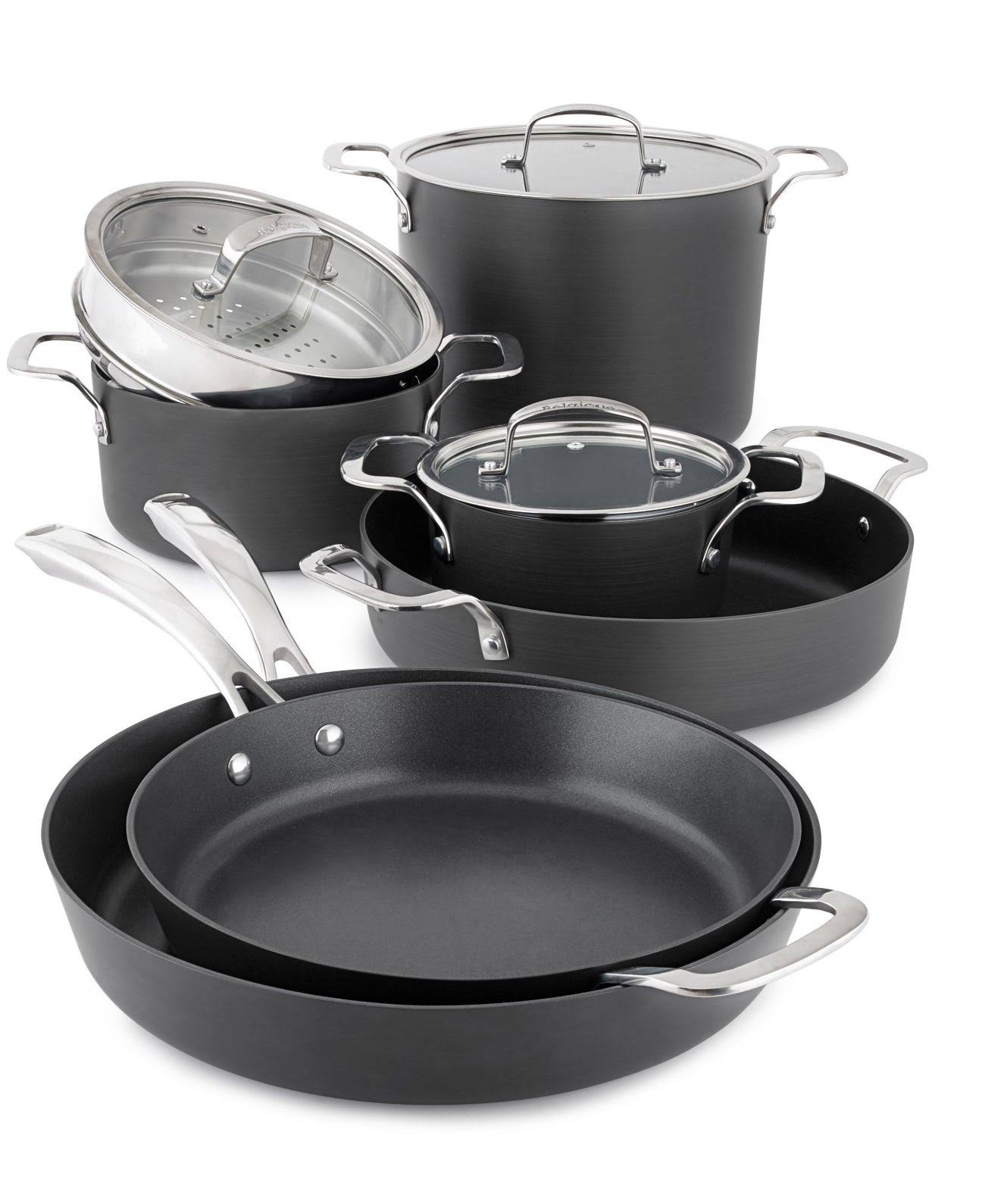 Belgique Stackable 10-Piece Nonstick Aluminum Cookware Set X1352