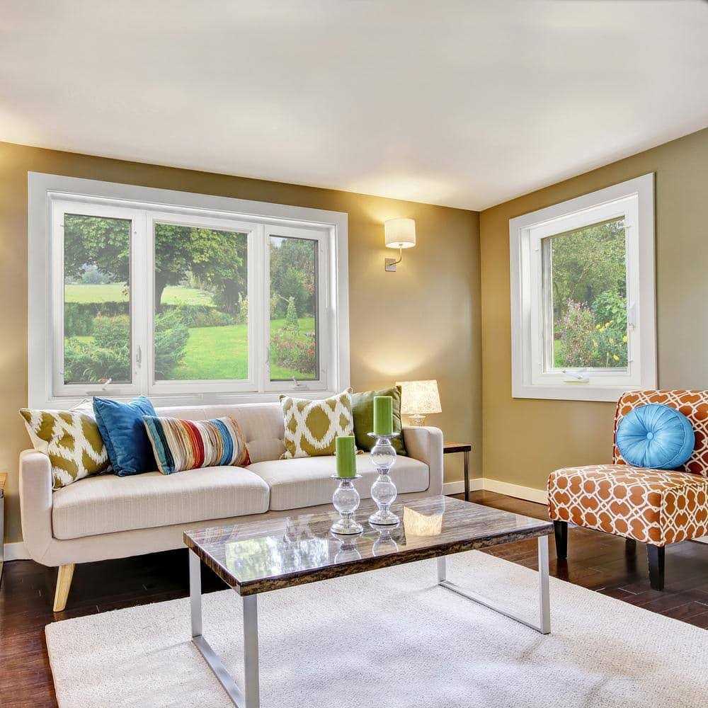 TAFCO Windows 36 in. x 60 in. Right-Hand Vinyl Casement Window with Screen in White S423119