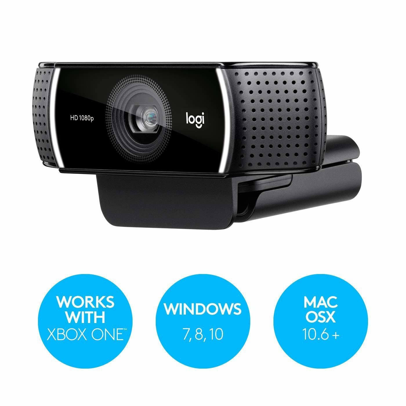 Logitech C922 Pro Stream HD Webcam 1080p Black Z396