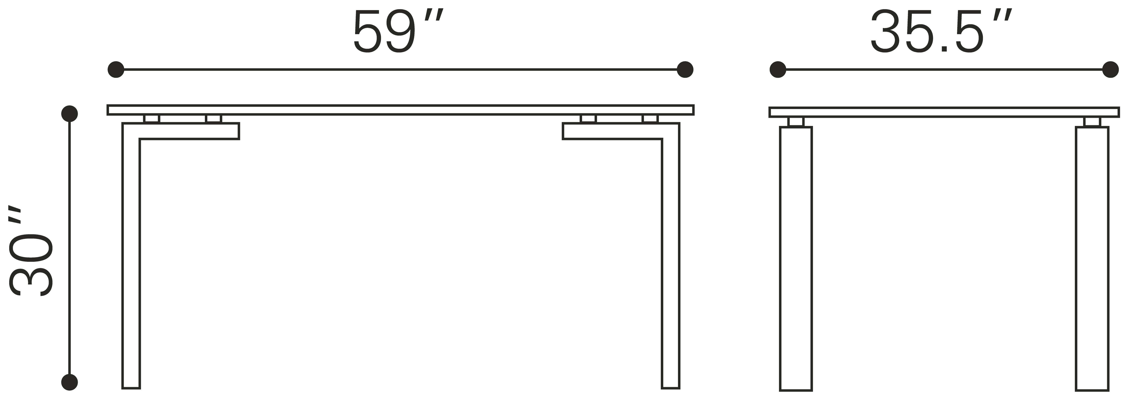 Zuo Modern Roca Dining Table Stainless Steel R9923