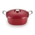 T-Fal Oval Covered 6.3Qt Cast Aluminum Pot, Red