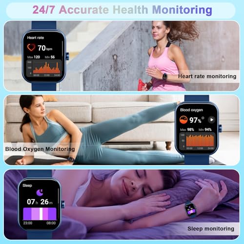Smart Watch 1.96 HD Fitness Tracker with Heart Rate Monitor for Men Women X2198
