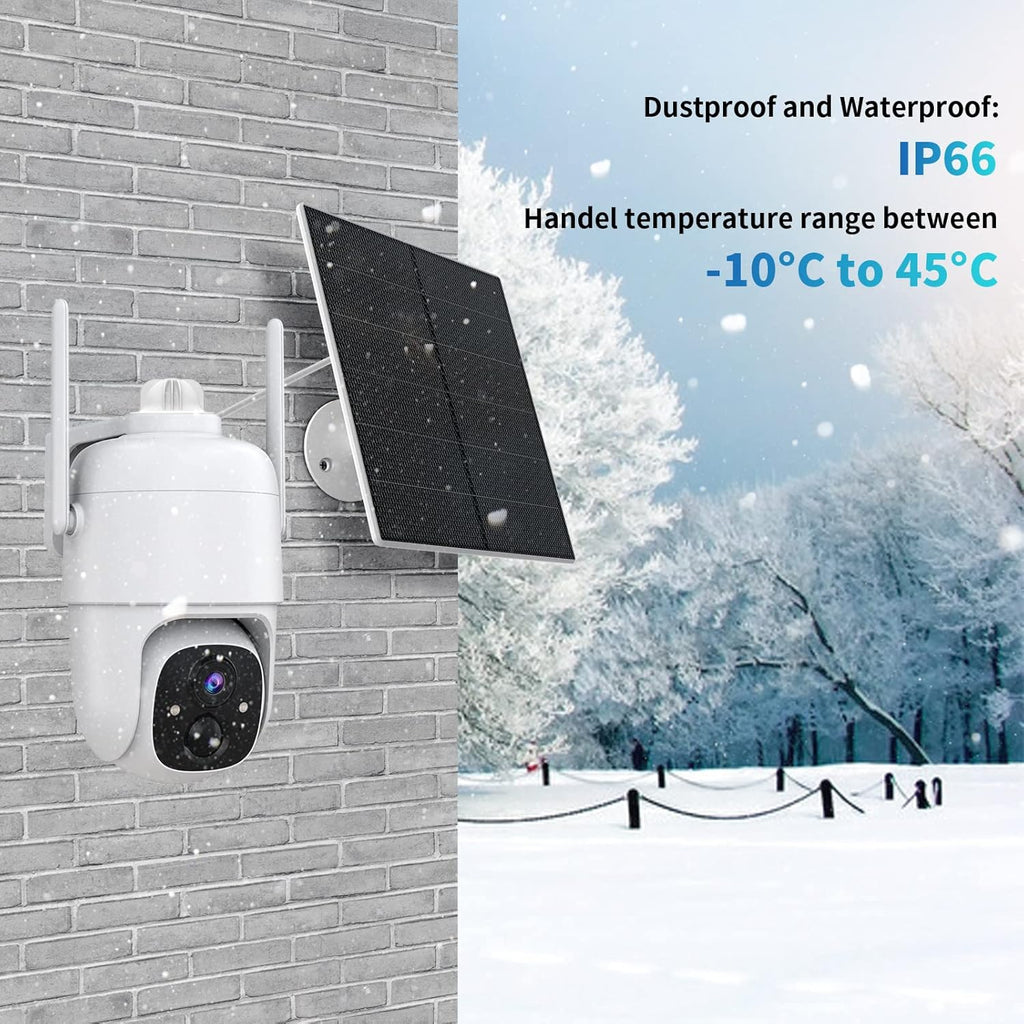 Hawkray Security Camera Wireless Outdoor, Solar Powered, Pan Tilt, Color Night Vision D398804