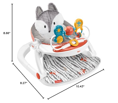 Fisher-Price Deluxe Sit-Me-Up Floor Seat with Removable Toys and Snack Tray T943601