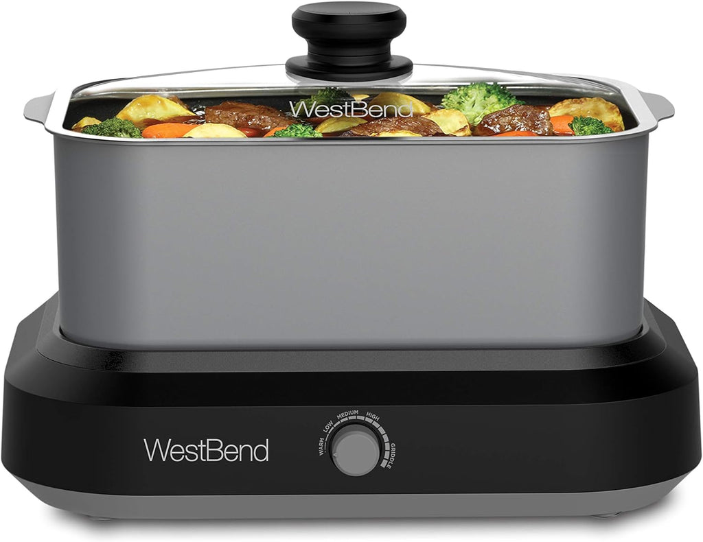 West Bend Versatility Slow Cooker 5-Quart, Non-stick, Dishwasher Safe J83674