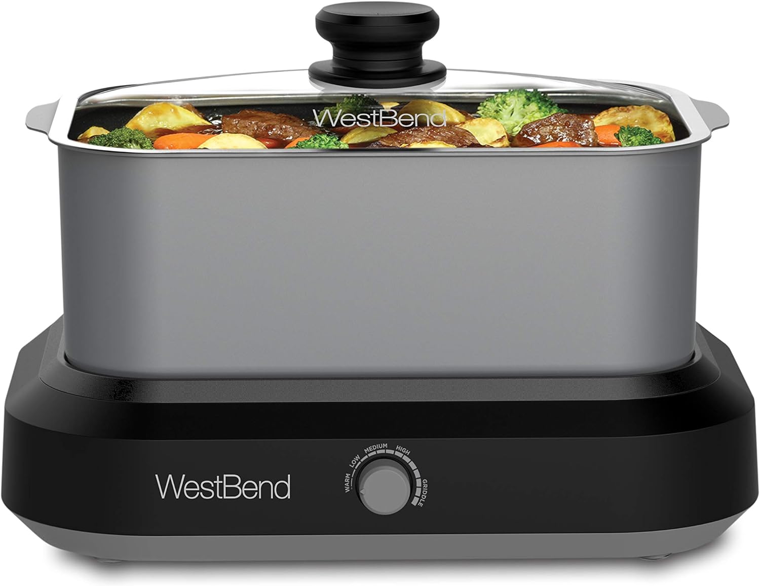 West Bend Versatility Slow Cooker 5-Quart, Non-stick, Dishwasher Safe J83674