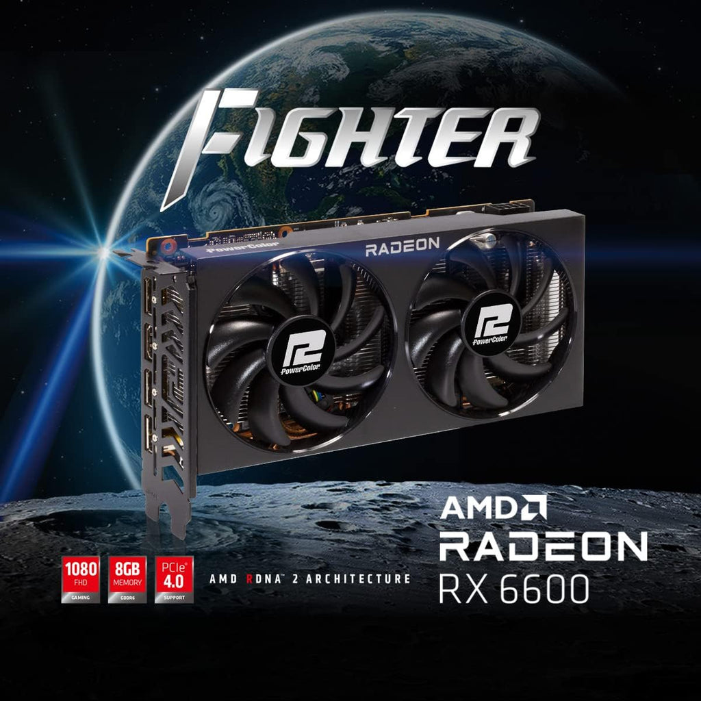 PowerColor Fighter AMD Radeon RX 6600 XT 8GB GDDR6 Graphics Card N975