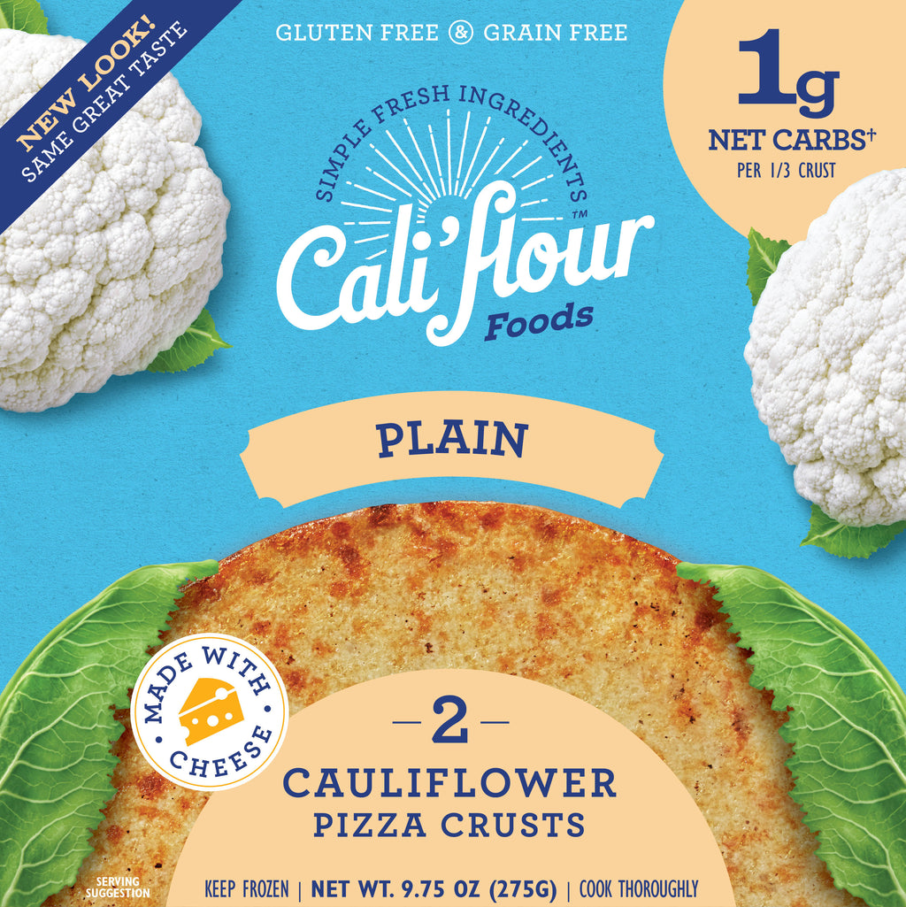 Califlour Foods Pizza Crusts, Cauliflower, Plain - 9.75 oz