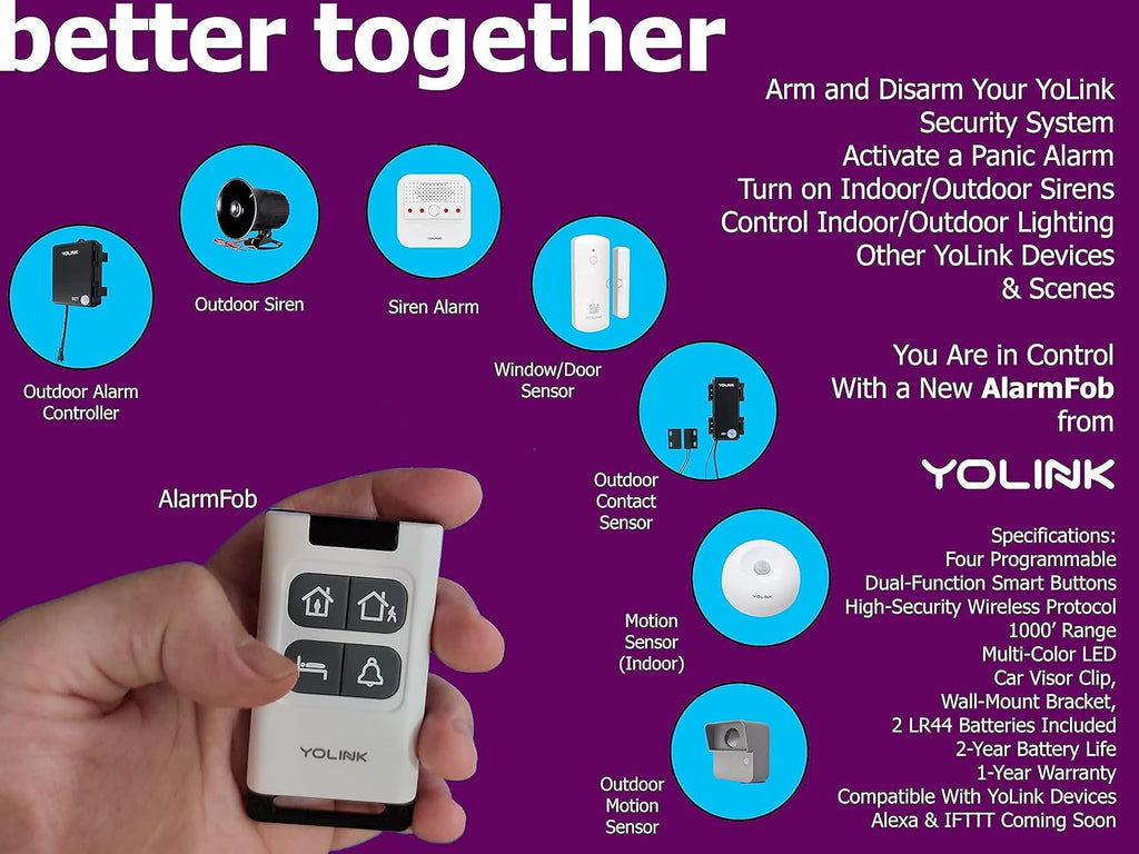 YoLink Outdoor Contact Sensor, LoRa Smart Door Sensor, Alexa, IP63 Waterproof G2898