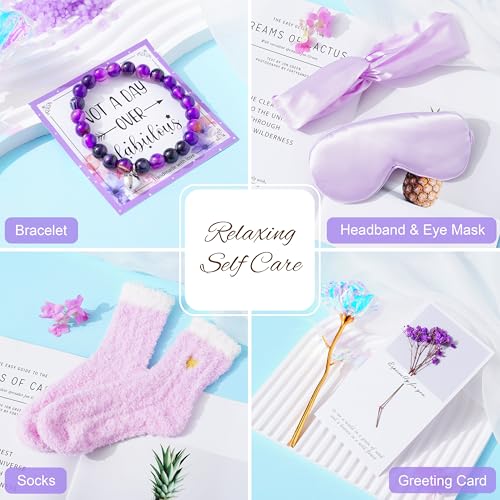 LUCOTIYA Self Care Gift Basket with Blanket for Women B366271