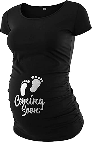 Pack of 3 Maternity Shirts for Women Cute Funny Graphic Ruched Sides Tops J532