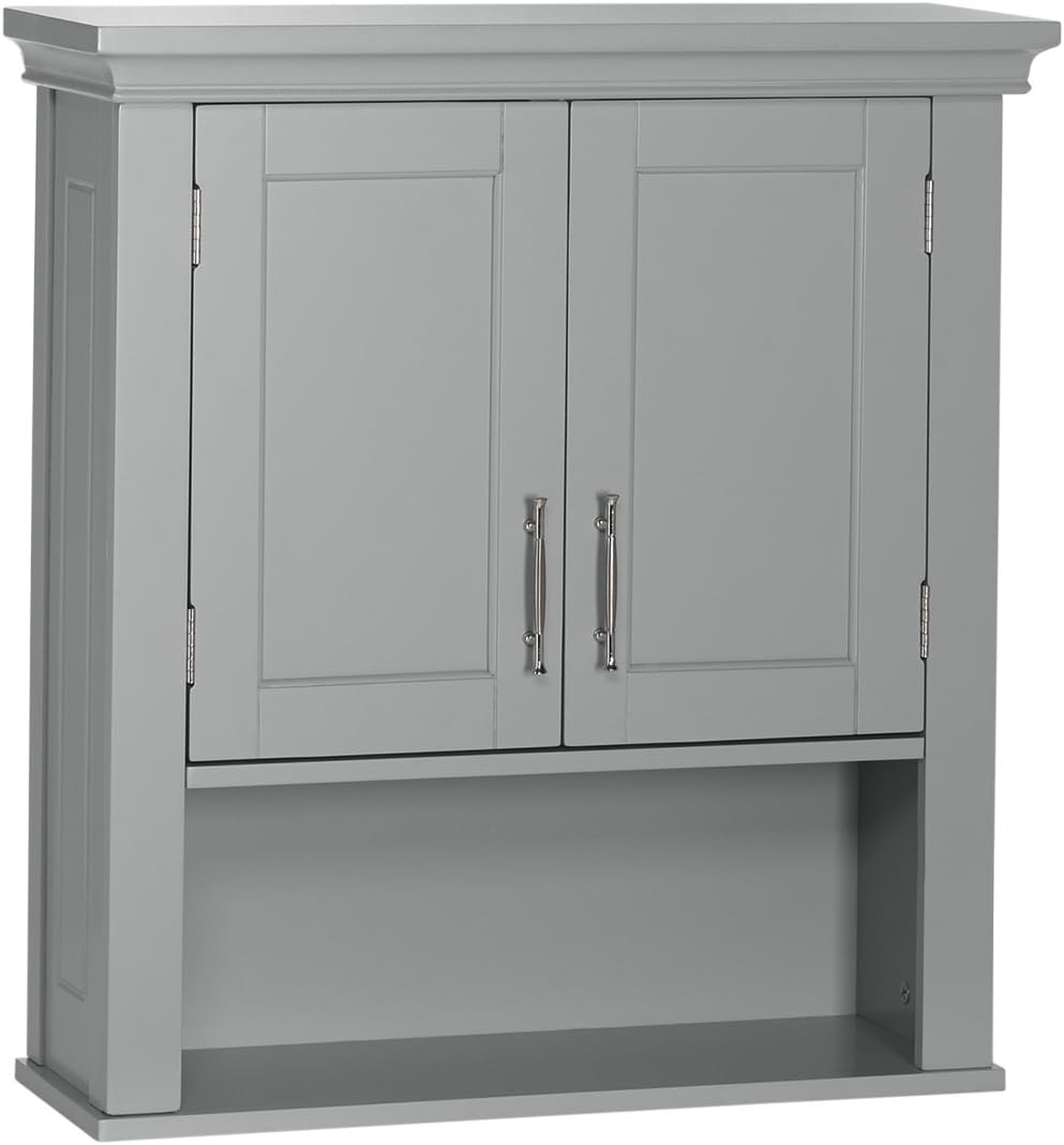 RiverRidge Somerset Two-Door, Gray Wall Cabinet