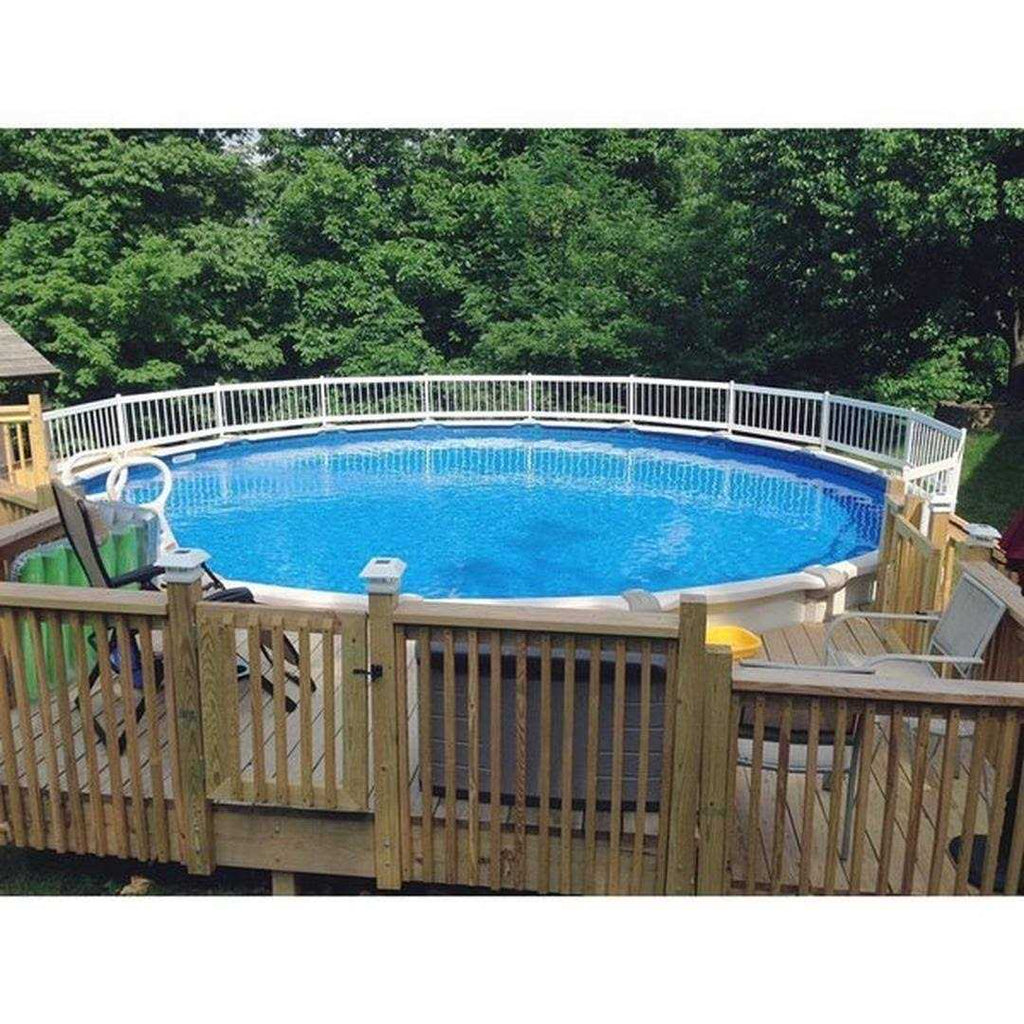 Vinyl Works 24 inch White Resin Above-Ground Pool Fence Kit Z94572
