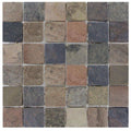 M S International Mixed Color 12 in. x 12 in. x 10mm Tumbled Slate Mesh-Mounted Mosaic Tile (10 Sq. ft. 10 Pieces per CASE)
