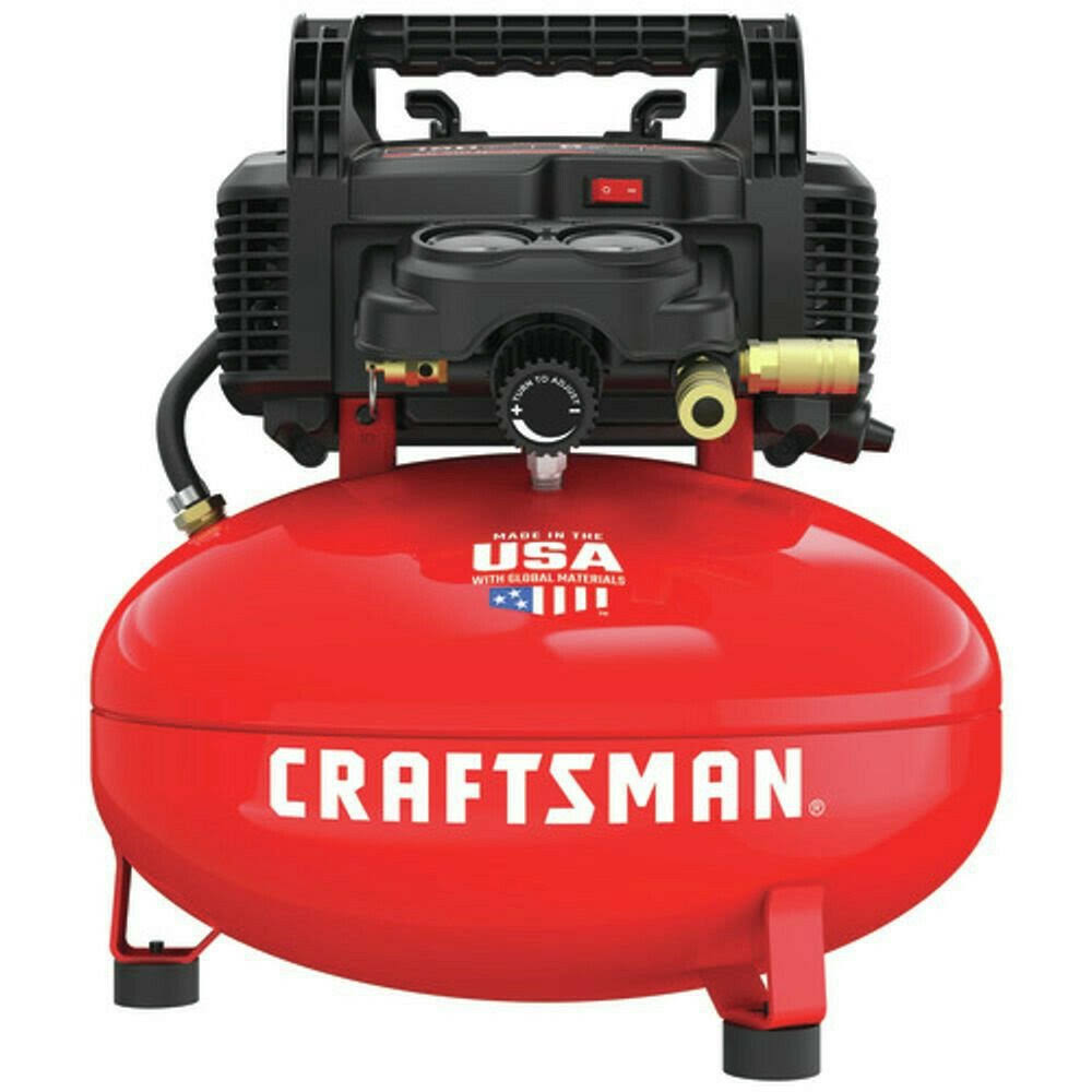 Craftsman (Certified Refurbished) CMEC6150R 0.8 HP 6 Gallon Oil-Free Pancake Air Compressor