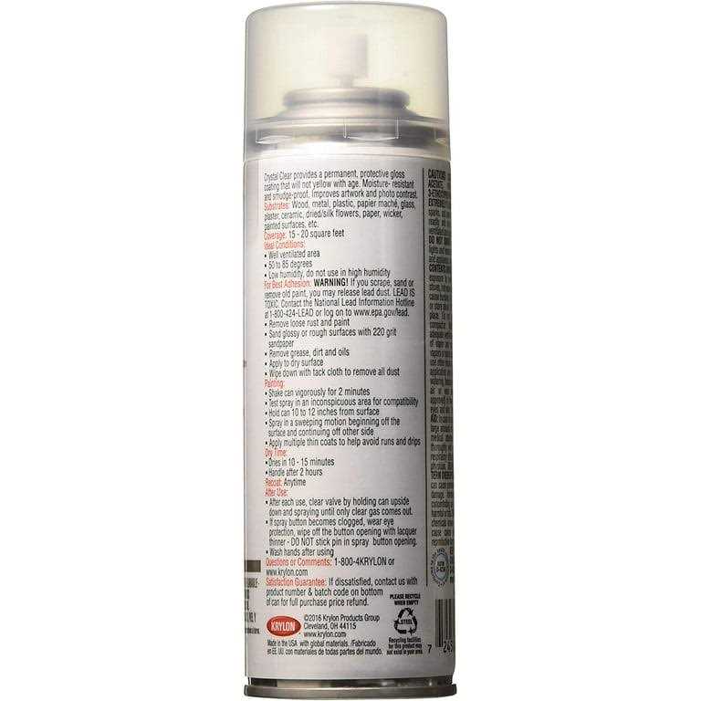 Krylon Crystal Clear Acrylic Spray Coating J76288