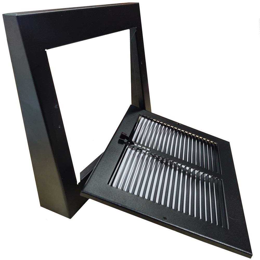 Vintage Black Gravity Baseboard Register 15 x 12 S34743