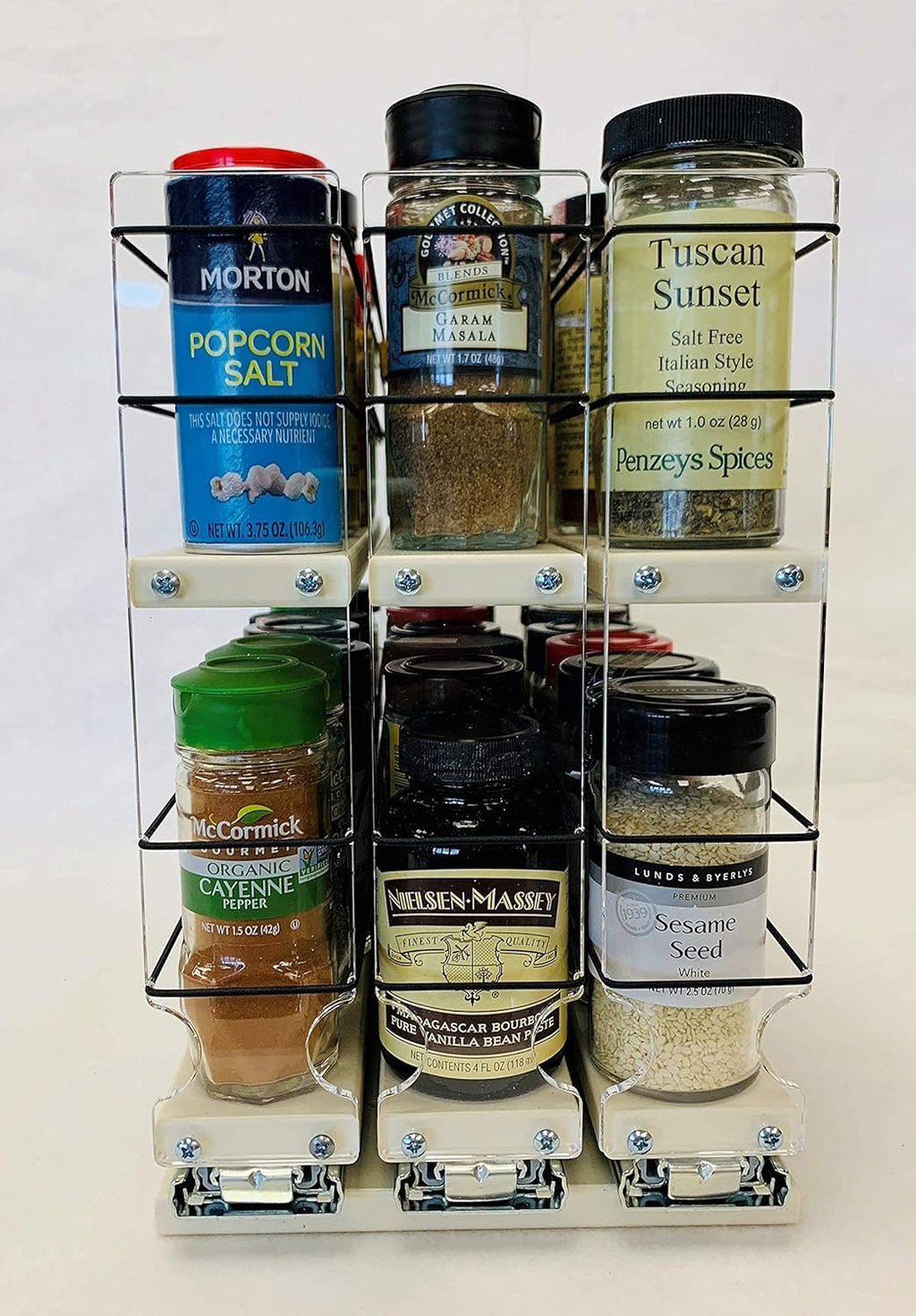 Vertical Spice 222x2x14 DC Spice Rack Cabinet Mounted 3 Drawers S619