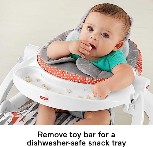 Fisher-Price Deluxe Sit-Me-Up Floor Seat with Removable Toys and Snack Tray T943601