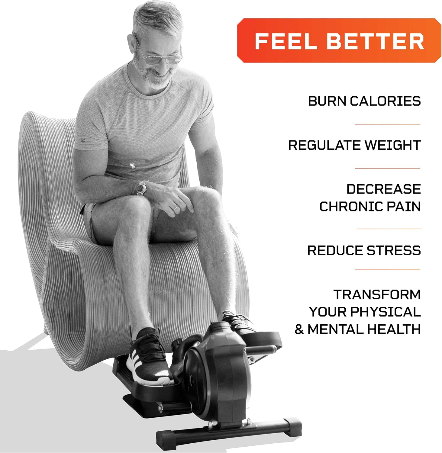 LifePro Under Desk Elliptical Pedal Exerciser for Seniors Adults and Teens Blue O457561