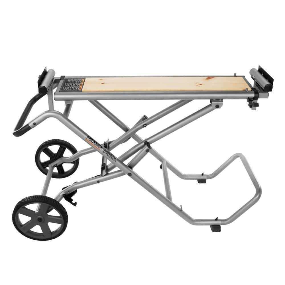 RIDGID AC9946-RPM121 Universal Mobile Miter Saw Stand with Mounting Braces L317175