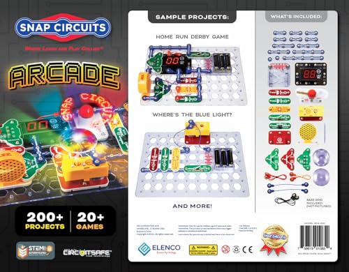 Snap Circuits Arcade Electronics Exploration Kit, STEM Activities for Ages 8+ B1100