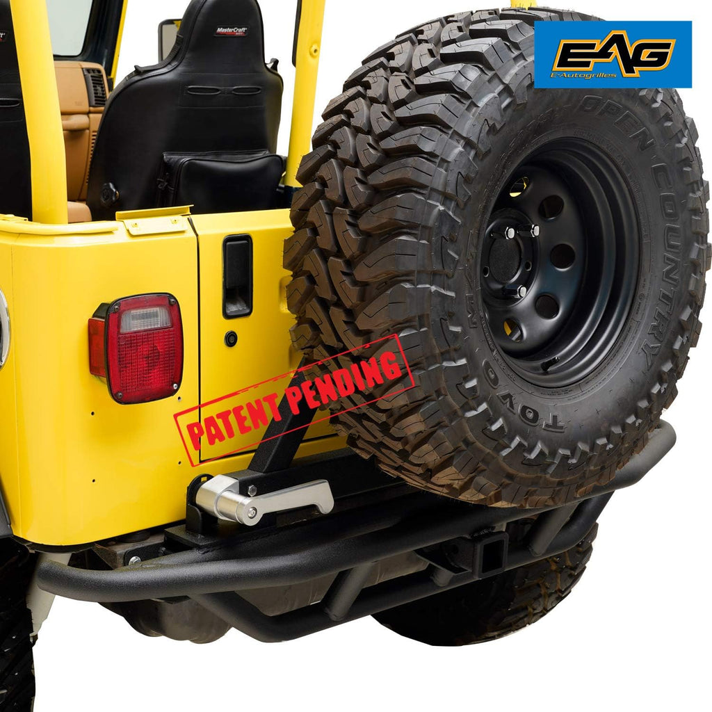 EAG Tubular Rear Bumper with Tire Carrier for 87-06 Wrangler TJ YJ H798140