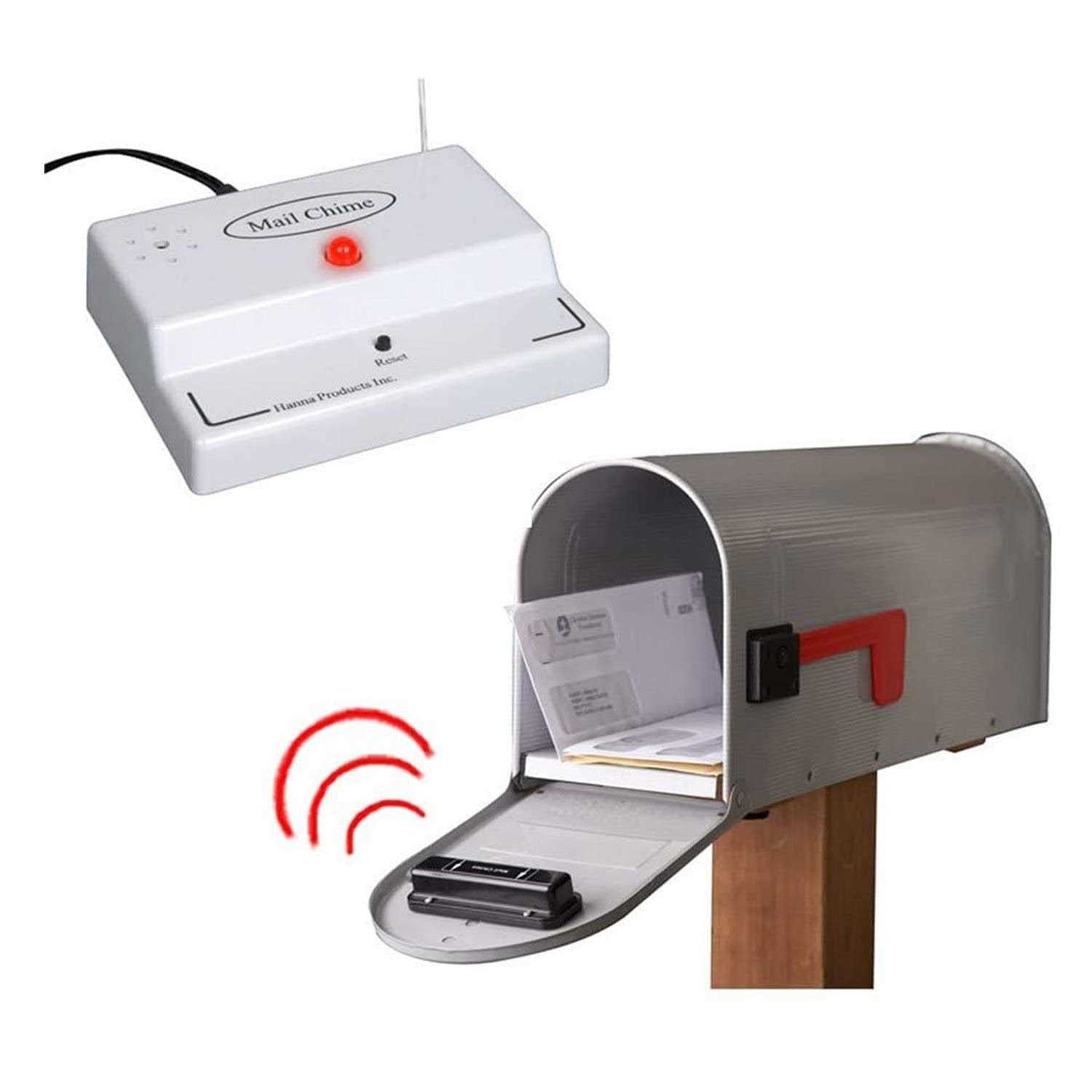 THE HOME SECURITY SUPERSTORE Mail Chime Mailbox Notification System – Mailbox Signal With Wireless Transmitter &amp; Audible Arrival Alert Receiver - Shop Hardware Tools Online Store