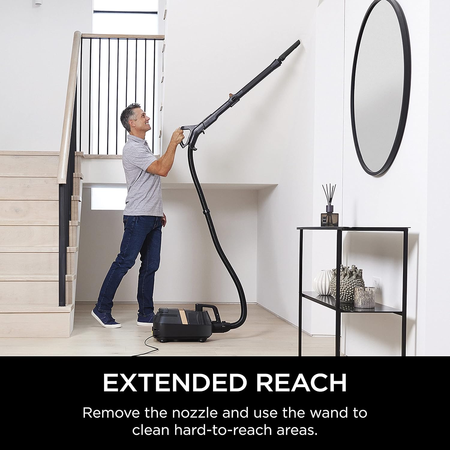 Shark CZ2001 Vertex Bagless Corded Canister Vacuum with Self-Cleaning Brushroll, Black/Copper K35848