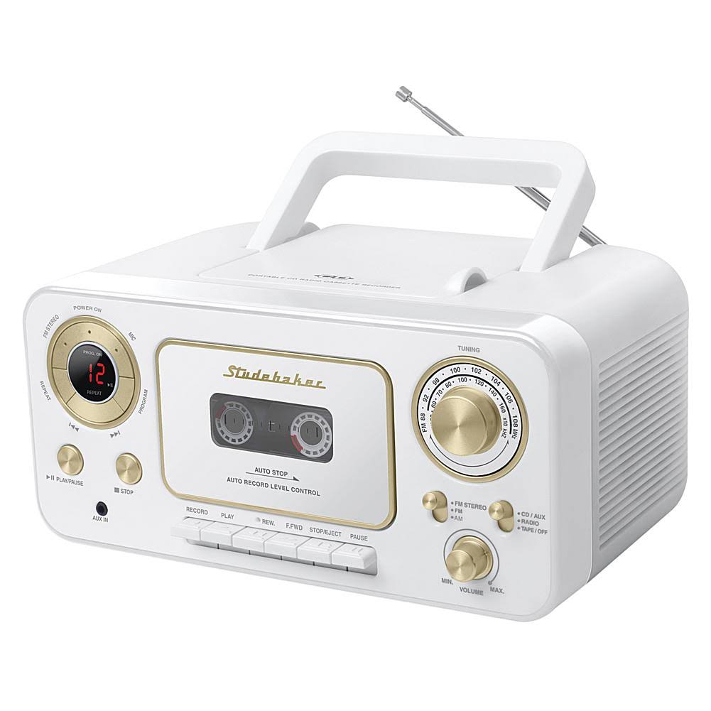 Studebaker SB2135TS Portable Stereo CD Player with AM/FM Radio and Cassette Recorder D66591