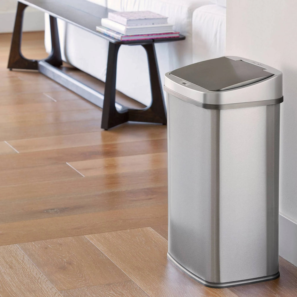 Nine Stars 13.2 Gallon Stainless Steel Motion Sensor Trash Can D2848