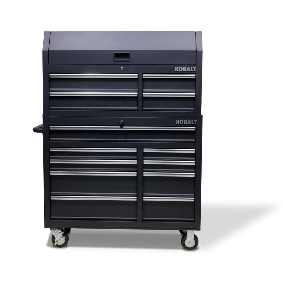 Kobalt 42 in. 13 Drawer Tool Chest and Cabinet Set in Black | 10006