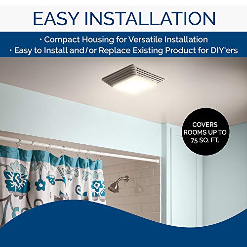 Broan-NuTone 678 Ventilation Fan and Light Combo for Bathroom, White X575