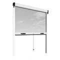 Retractable Bug Screen 31 in. x 67 in. Adjustable Width/Height White Aluminum Fiberglass Vertically Retractable Window Insect Sc