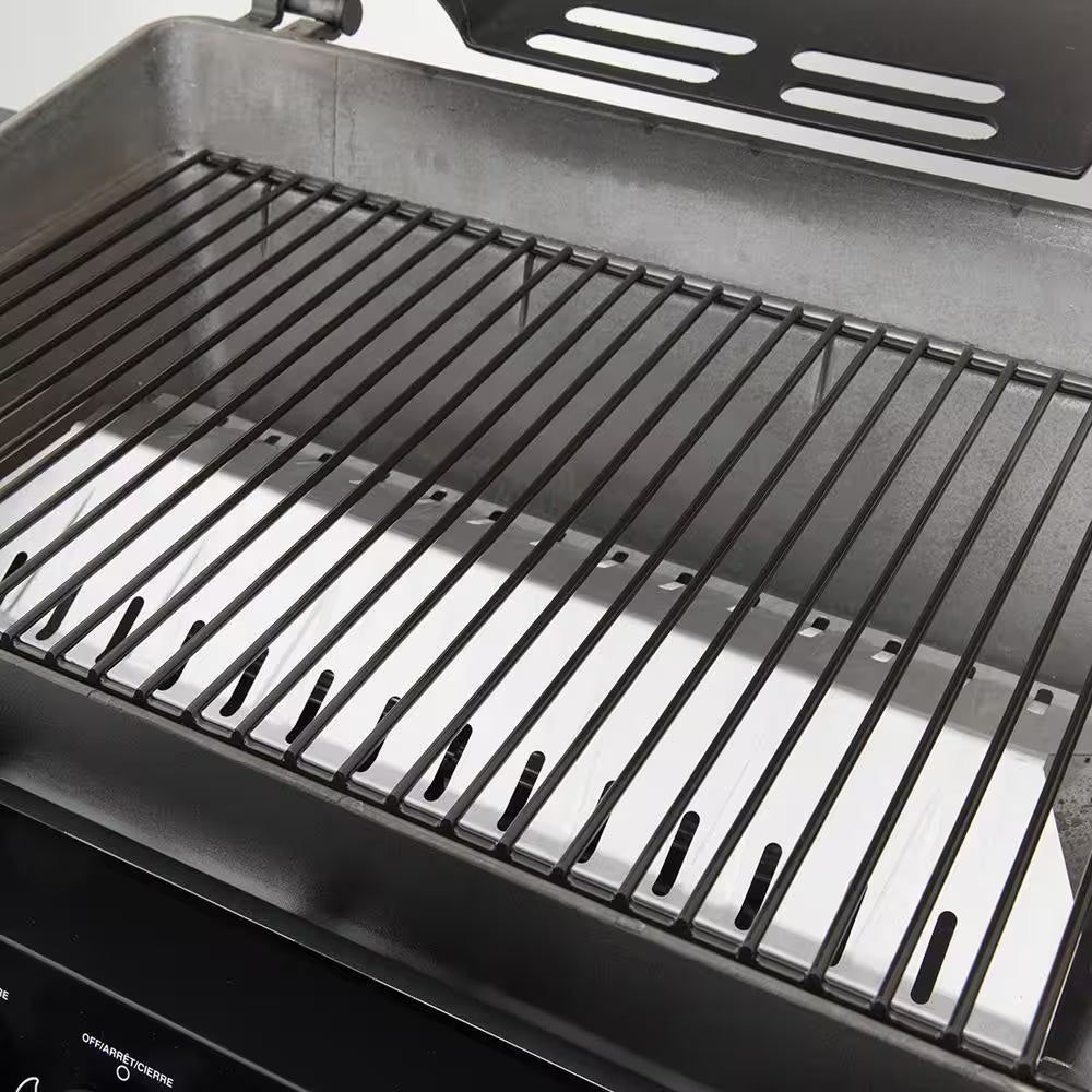 Huntington 2-Burner Cast Aluminum Propane Gas Grill, Black D7438