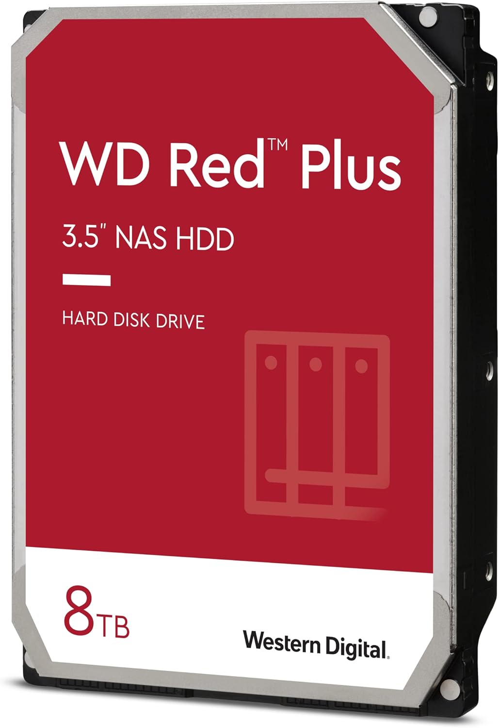 WD 2TB WD Red Plus NAS Internal Hard Drive HDD 5400 RPM SATA 6 Gb/s CMR 128 MB Cache 3.5 K7277