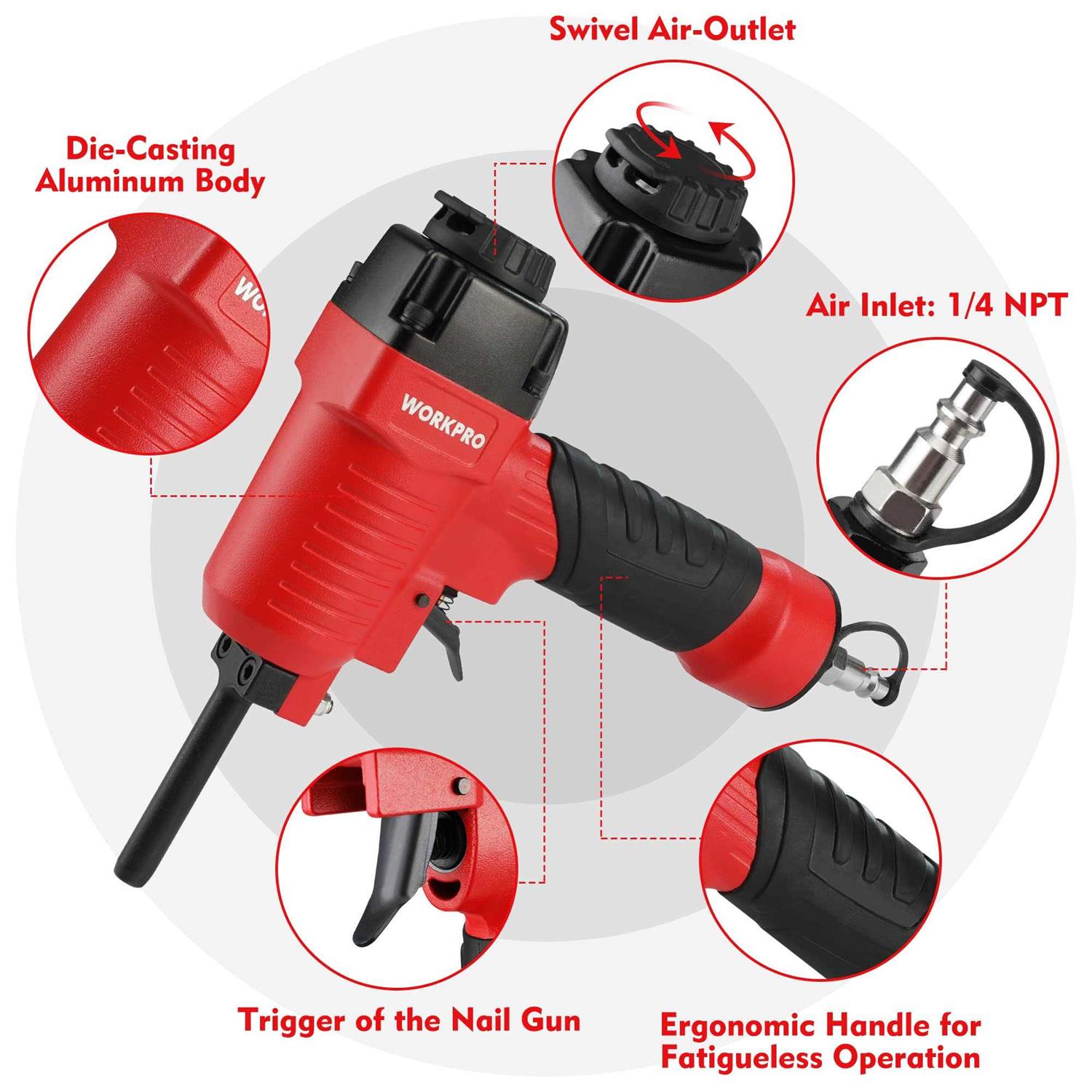 Workpro Pneumatic Nail Remover Punch for Wood Workpieces M9189