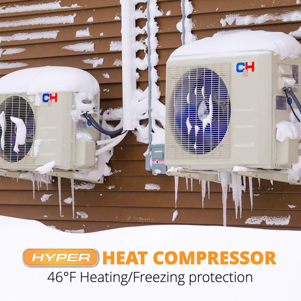 Hyper Heat 9,000 BTU Ductless Mini-Split Air Conditioner Heat Pump V321485