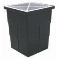 U.S. Trench Drain 18 in. x 14 in. Storm Water Pit and Catch Basin for Modular Trench and Channel Drain Systems with Aluminum Gra