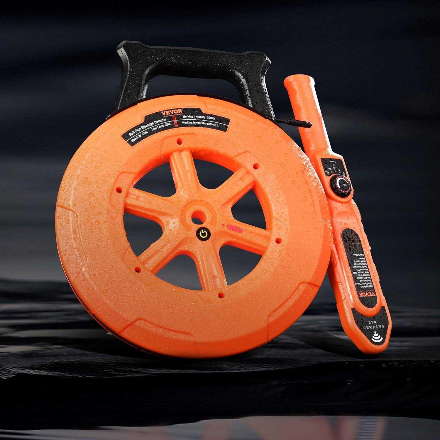 VEVOR Pipe Blockage Detector Locator 100ft Waterproof F239075