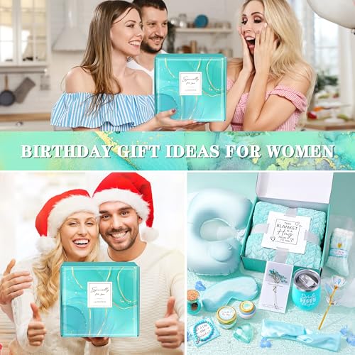 LUCOTIYA Self Care Gift Basket with Blanket for Women B366271