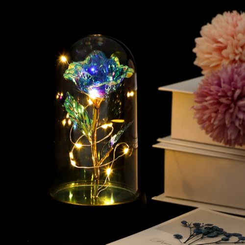 Relaxing Spa Gifts Care Package with Luxury Flannel Blanket and Light-Up Rose V553