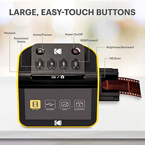 KODAK Slide N SCAN Film & Slide Scanner with 5" LCD Screen, 22MP JPEG U29913