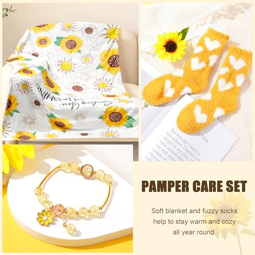 LUCOTIYA Self Care Gift Basket with Blanket for Women B366271