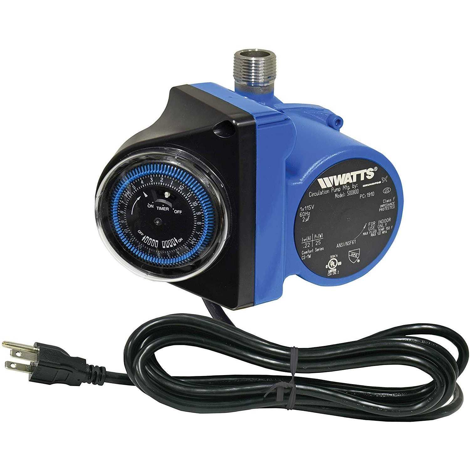 Watts 500800 Instant Hot Water Recirculating Pump with Timer D203