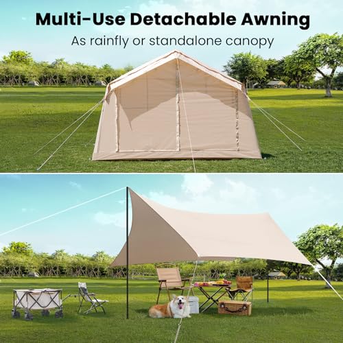 Inflatable Camping Tent with Hand Pump, Waterproof Oxford, 4-6 Person P40923