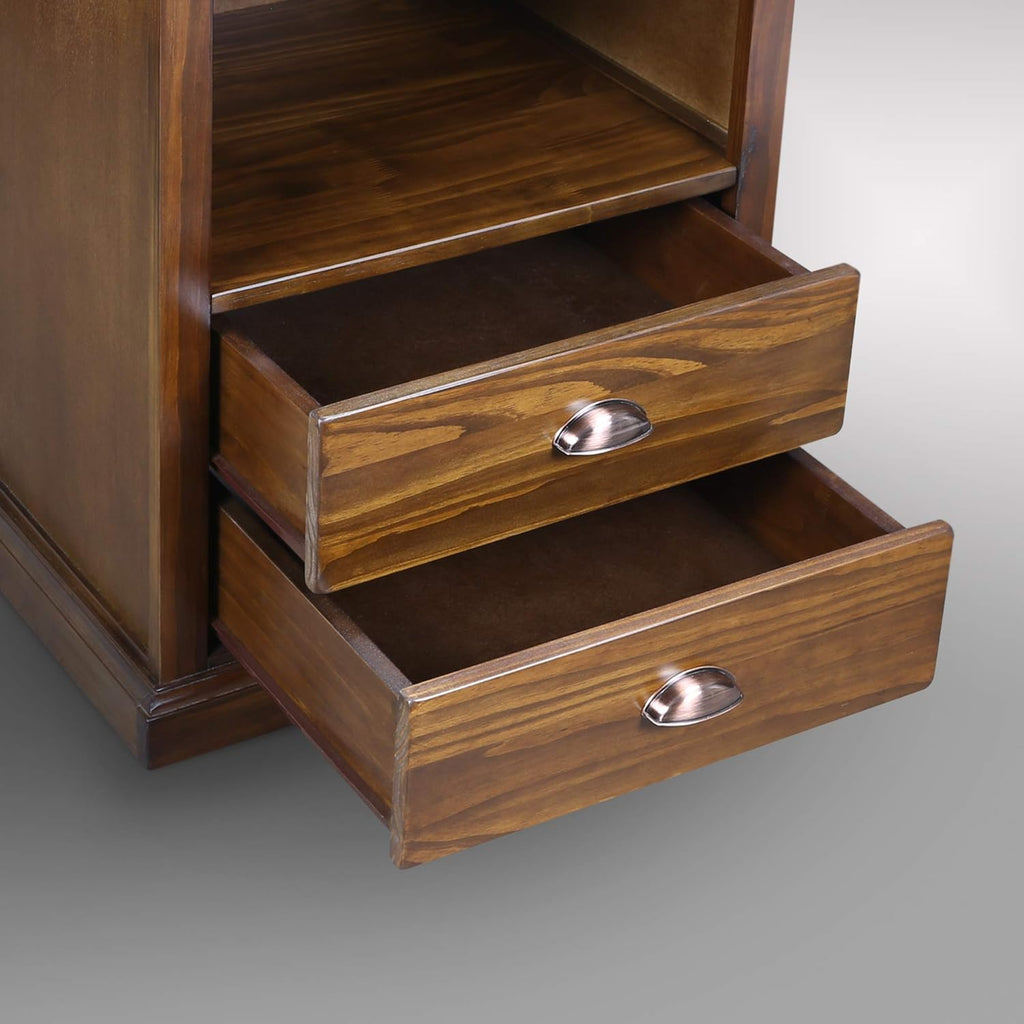 Casual Home Lincoln Nightstand with Compartment, Mocha K5892